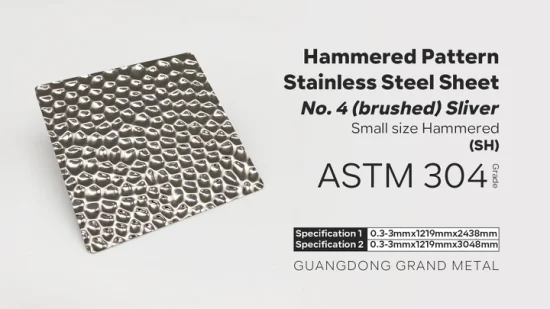 Lamiera decorativa in acciaio inossidabile stampato 304 prodotta in Cina